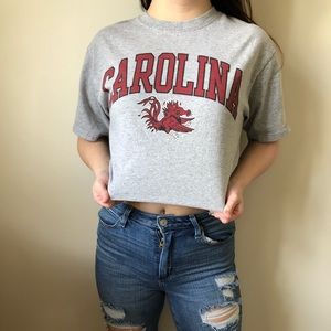 Gamecocks Custom Crop Top Small